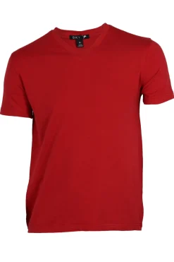 T-shirt uomo tinta scollo a V unita