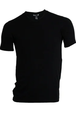 T-shirt uomo tinta scollo a V unita