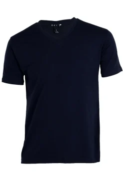 T-shirt uomo tinta scollo a V unita